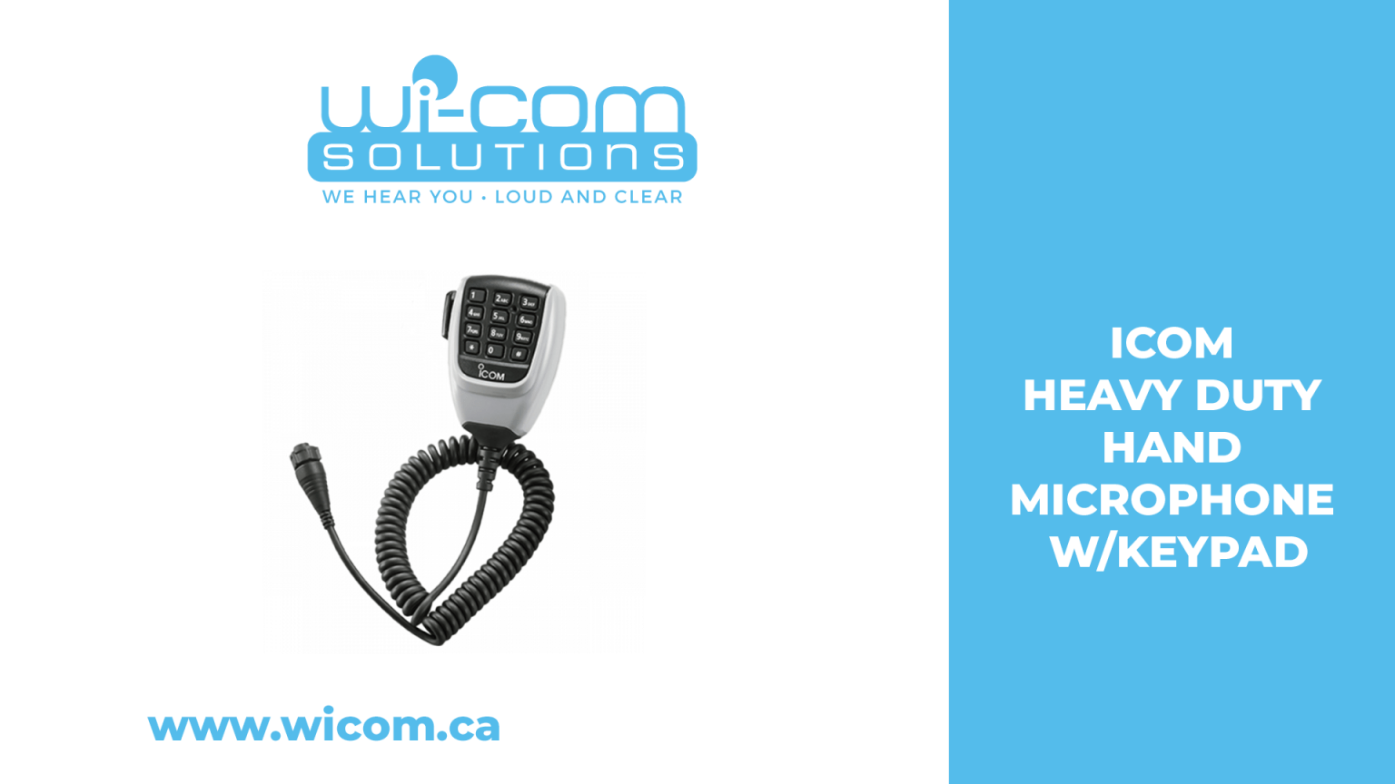 ACHM220T HEAVY DUTY HAND MICROPHONE W/KEYPAD Solutions Inc.