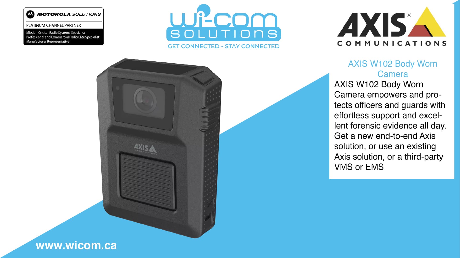 AXIS W102 Body Worn Camera