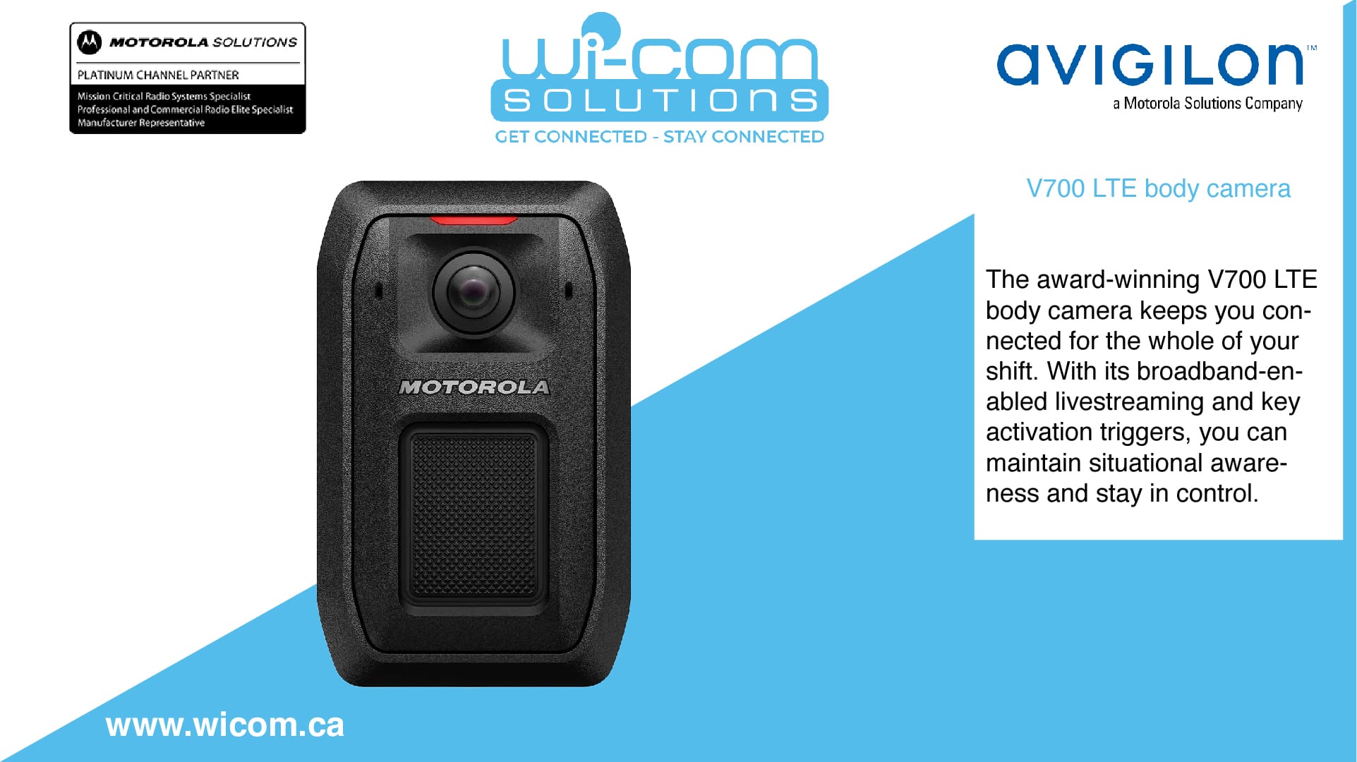 avigilon V700 LTE body camera