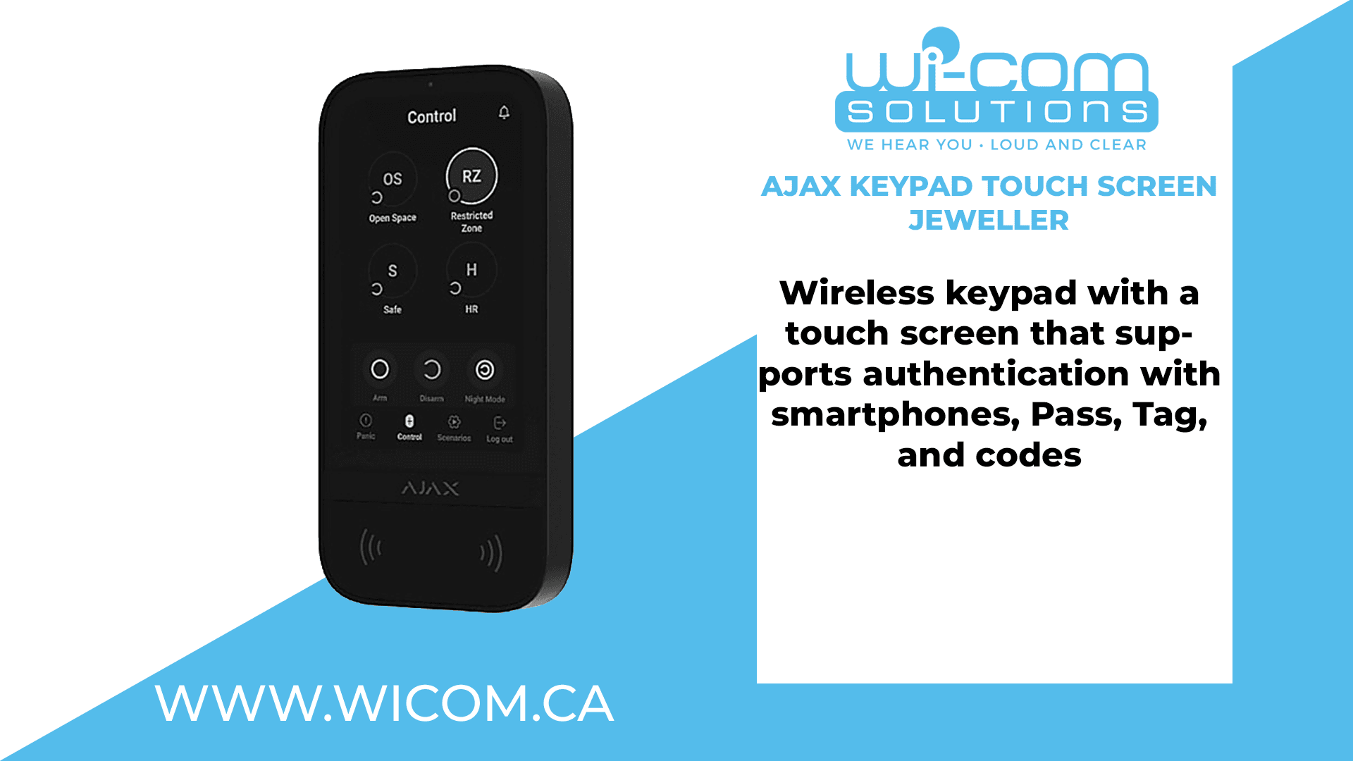 AJAX KEYPAD TOUCH SCREEN JEWELLER